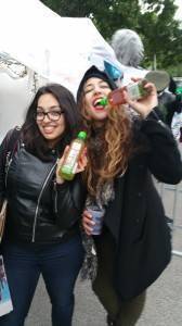 Chicago Do-ers enjoying Alo drink samples from Norman Distribution